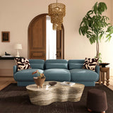 Azalea 90.5" Performance Velvet Sofa - Powder Blue