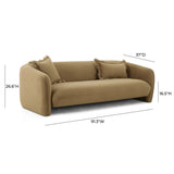 Lou 91" Performance Velvet Sofa - Cafe Au Lait