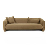 Lou 91" Performance Velvet Sofa - Cafe Au Lait