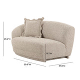 Marion 60" Two-Tone Textured Performance Boucle Loveseat - LAF