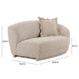 Marion 60" Two-Tone Textured Performance Boucle Loveseat - RAF