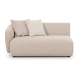 Sylvie 59" Cream Performance Boucle Arm Loveseat - LAF