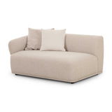 Sylvie 59" Cream Performance Boucle Arm Loveseat - LAF