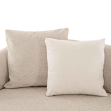 Sylvie 59" Cream Performance Boucle Arm Loveseat - LAF