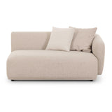 Sylvie 59" Cream Performance Boucle Arm Loveseat - RAF