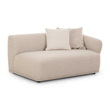 Sylvie 59" Cream Performance Boucle Arm Loveseat - RAF