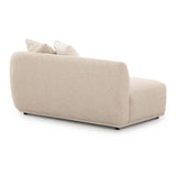 Sylvie 59" Cream Performance Boucle Arm Loveseat - RAF