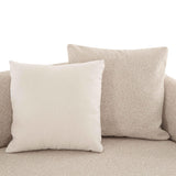 Sylvie 59" Cream Performance Boucle Arm Loveseat - RAF