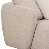 Sylvie 4-Piece Cream Performance Boucle Chaise Sectional - LAF