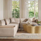 Sylvie 4-Piece Cream Performance Boucle Chaise Sectional - LAF