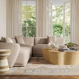 Sylvie 4-Piece Cream Performance Boucle Chaise Sectional - RAF