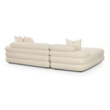 Lulu 2-Piece Cream Performance Boucle L-Shaped Sectional - LAF