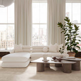Lulu 2-Piece Cream Performance Boucle L-Shaped Sectional - LAF