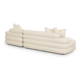Lulu 2-Piece Cream Performance Boucle L-Shaped Sectional - RAF
