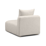 Hangover Contract-Grade Textured Fabric Modular Armless Chair - Cream