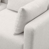 Hangover 5-Piece Contract-Grade Textured Fabric Modular L-Sectional - Cream