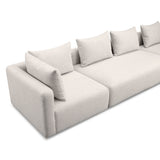 Hangover 145" Contract-Grade Textured Fabric Long Sofa - Cream