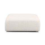 Hangover Contract-Grade Textured Fabric Ottoman - Cream