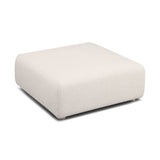 Hangover Contract-Grade Textured Fabric Ottoman - Cream