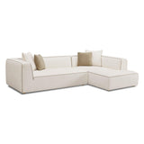 Tristine 2-Piece Cream Contract-Grade Linen L-Shaped Sectional - RAF