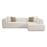 Tristine 2-Piece Cream Contract-Grade Linen L-Shaped Sectional - RAF