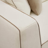 Tristine 2-Piece Cream Contract-Grade Linen L-Shaped Sectional - RAF