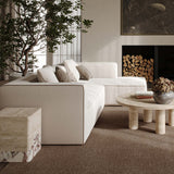 Tristine 2-Piece Cream Contract-Grade Linen L-Shaped Sectional - RAF