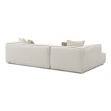 Tristine 2-Piece Cream Contract-Grade Linen L-Shaped Sectional - LAF