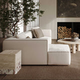 Tristine 2-Piece Cream Contract-Grade Linen L-Shaped Sectional - LAF