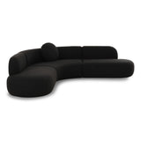 Broohah 3-Piece Performance Fabric L-Shaped Sectional - Black