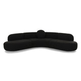 Broohah 3-Piece Performance Fabric L-Shaped Sectional - Black