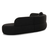 Broohah 3-Piece Performance Fabric L-Shaped Sectional - Black