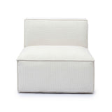 Mindy Performance Chenille Basketweave Modular Armless Chair - Cream