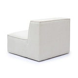 Mindy Performance Chenille Basketweave Modular Armless Chair - Cream