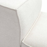 Mindy Performance Chenille Basketweave Modular Armless Chair - Cream