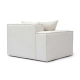 Mindy Performance Chenille Basketweave Modular Corner Chair - Cream / LAF