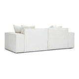 Mindy 84" Performance Chenille Basketweave Modular Loveseat - Cream