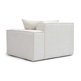 Mindy Performance Chenille Basketweave Modular Corner Chair - Cream / RAF