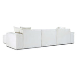 Mindy 4-Piece Performance Chenille Basketweave Modular Sectional - Cream