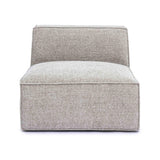 Mindy Performance Chenille Basketweave Modular Armless Chair - Taupe