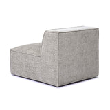 Mindy Performance Chenille Basketweave Modular Armless Chair - Taupe