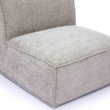 Mindy Performance Chenille Basketweave Modular Armless Chair - Taupe