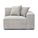 Mindy Performance Chenille Basketweave Modular Corner Chair - Taupe / RAF
