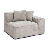 Mindy Performance Chenille Basketweave Modular Corner Chair - Taupe / RAF