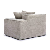 Mindy Performance Chenille Basketweave Modular Corner Chair - Taupe / RAF
