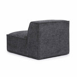 Mindy Performance Chenille Basketweave Modular Armless Chair - Charcoal