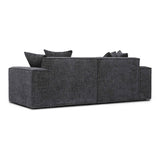 Mindy 84" Performance Chenille Basketweave Modular Loveseat - Charcoal