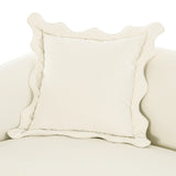 Lou 91" Performance Velvet Sofa - Cream