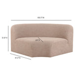 Gorge Modular Corner Wedge - Tan