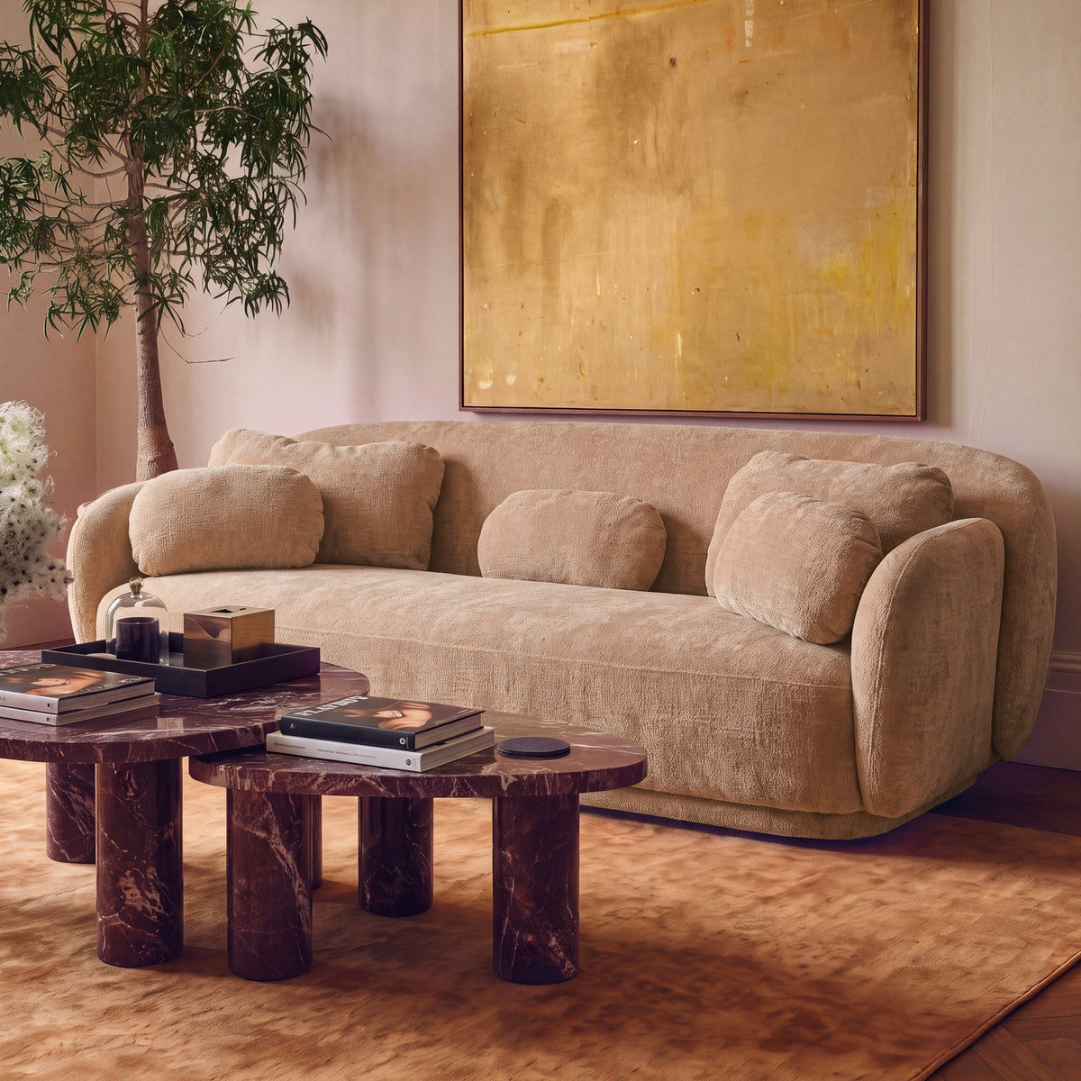 Misty 90" Sofa - Tan